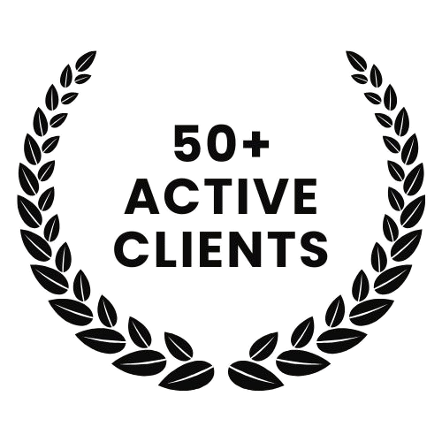 50+ active clients